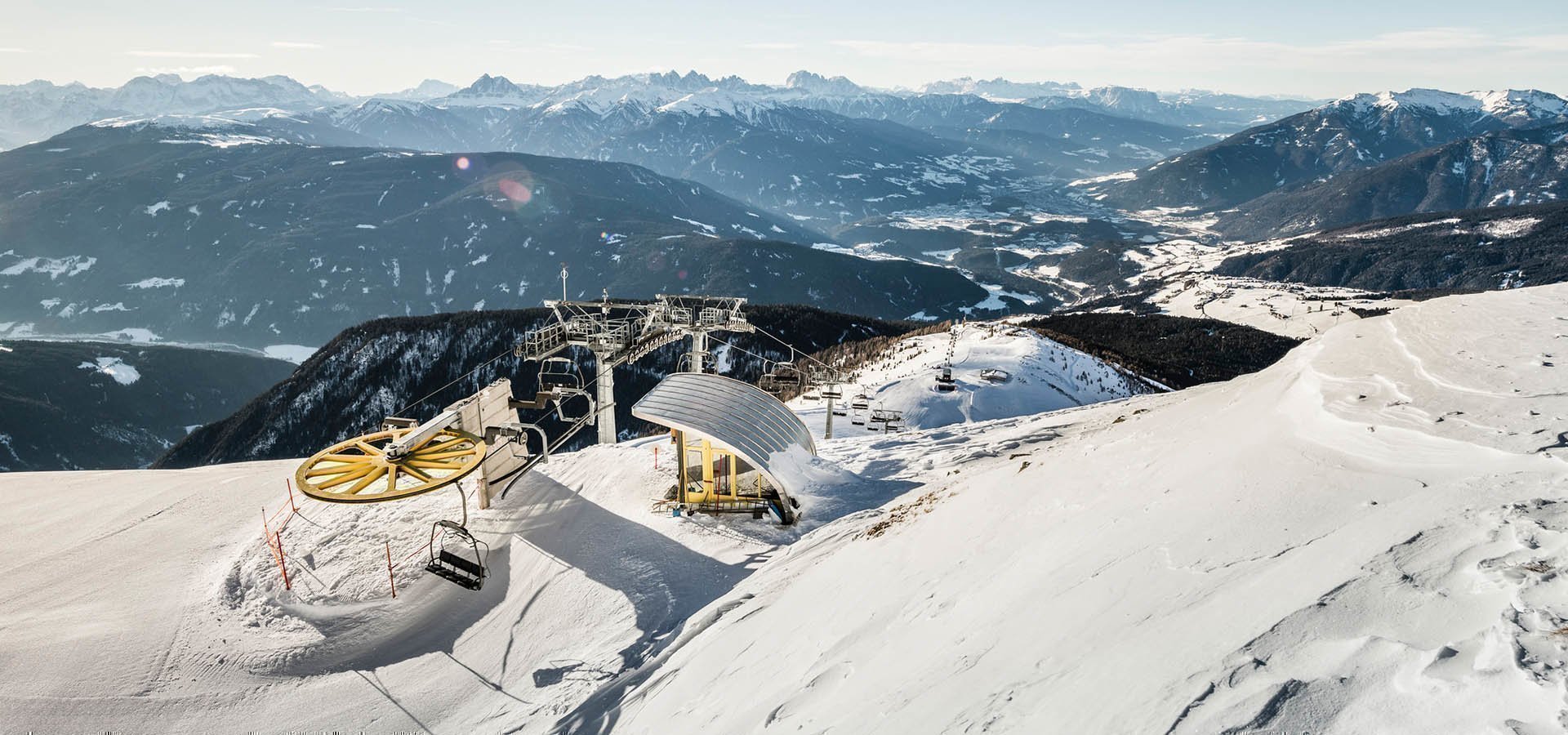 Wintercamping in Südtirol auf der Lärchwiese