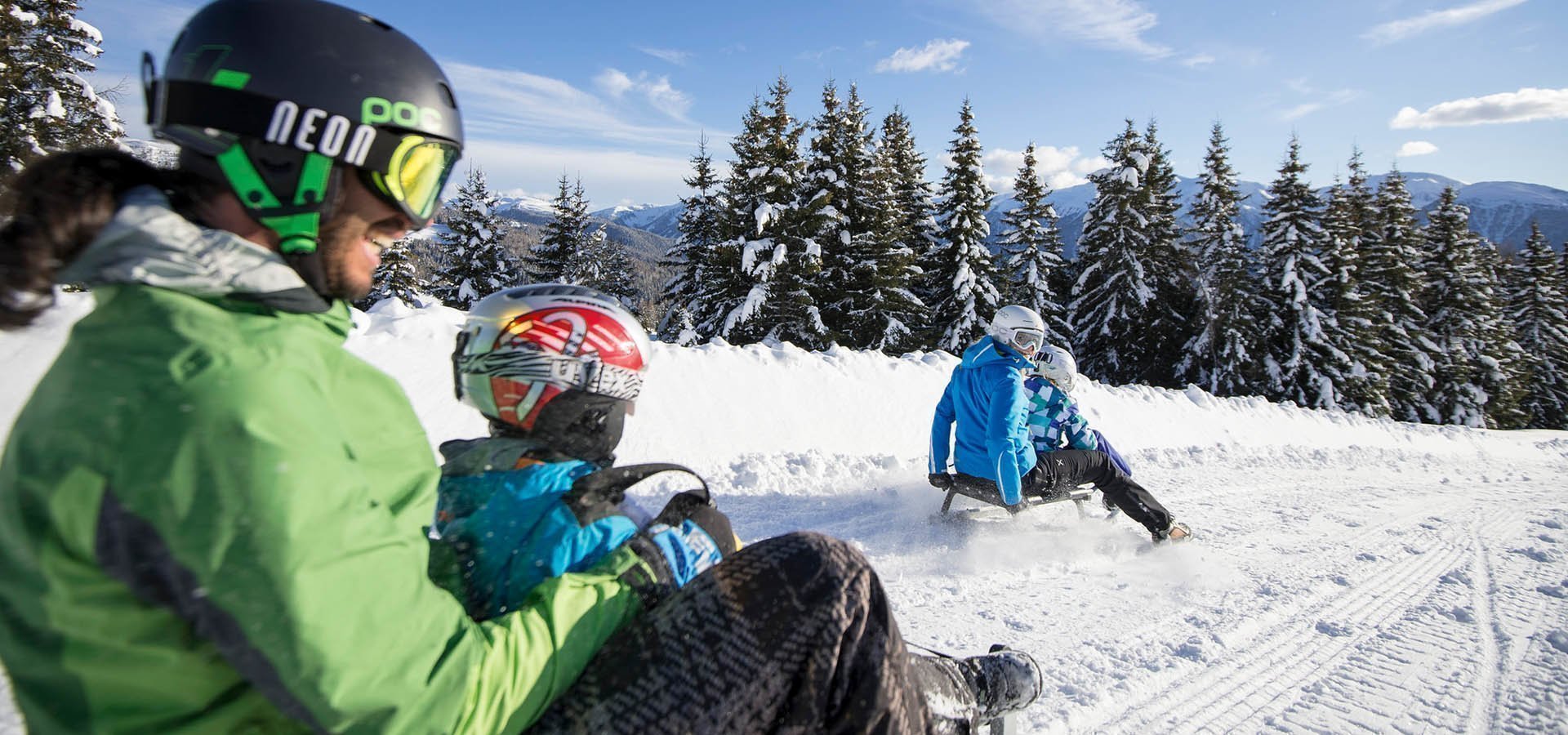 Wintercamping in Südtirol auf der Lärchwiese